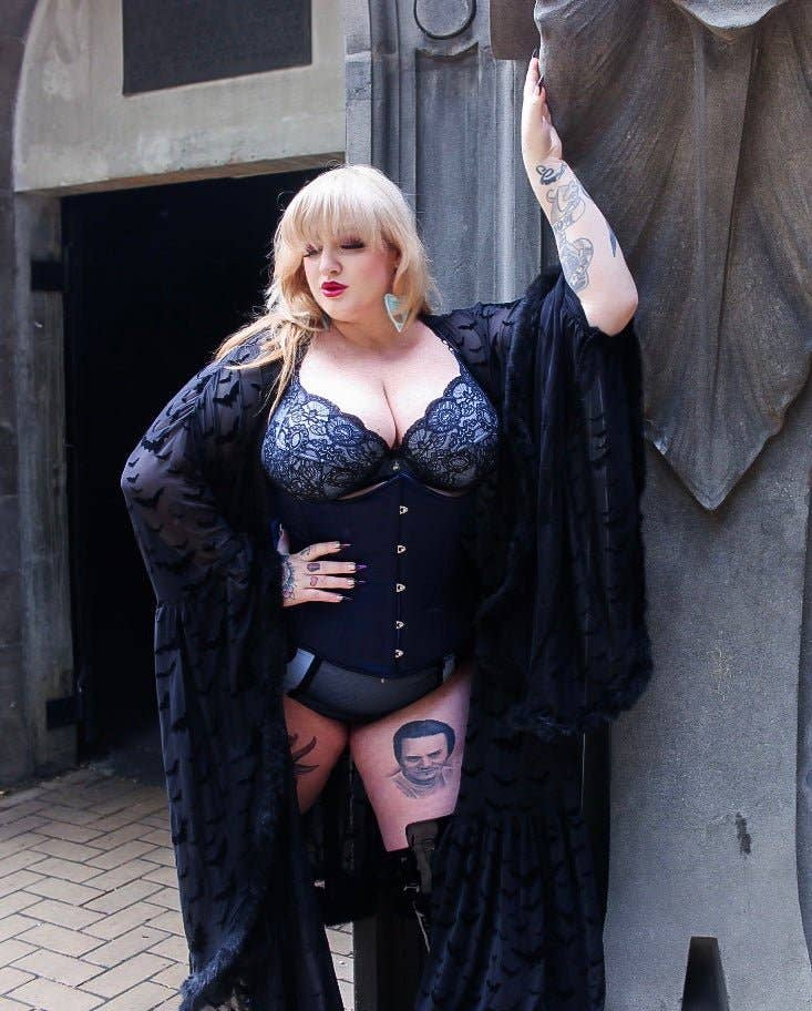 Black Draculina Feathered Robe- Pre-Order