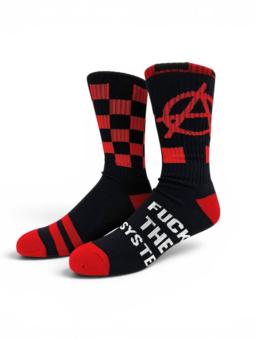 “Fuck The System" Anarchy Crew Socks - Retro Punk Streetwear