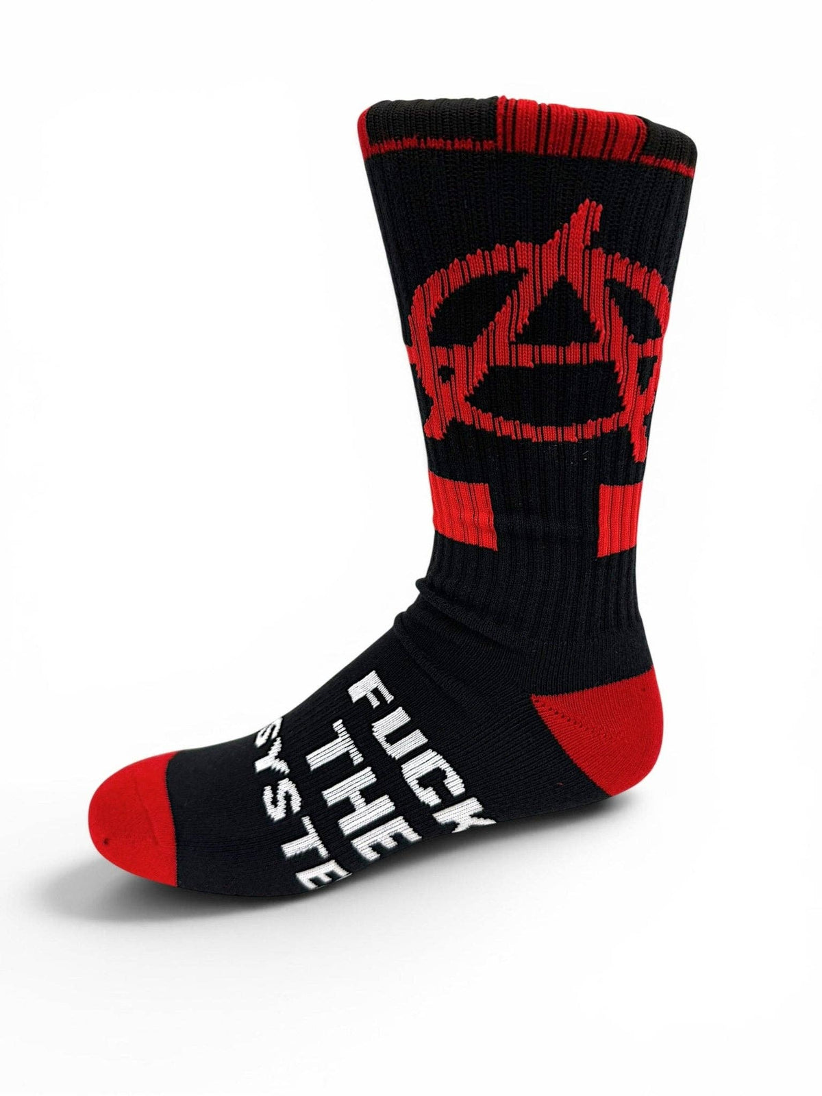 “Fuck The System" Anarchy Crew Socks - Retro Punk Streetwear