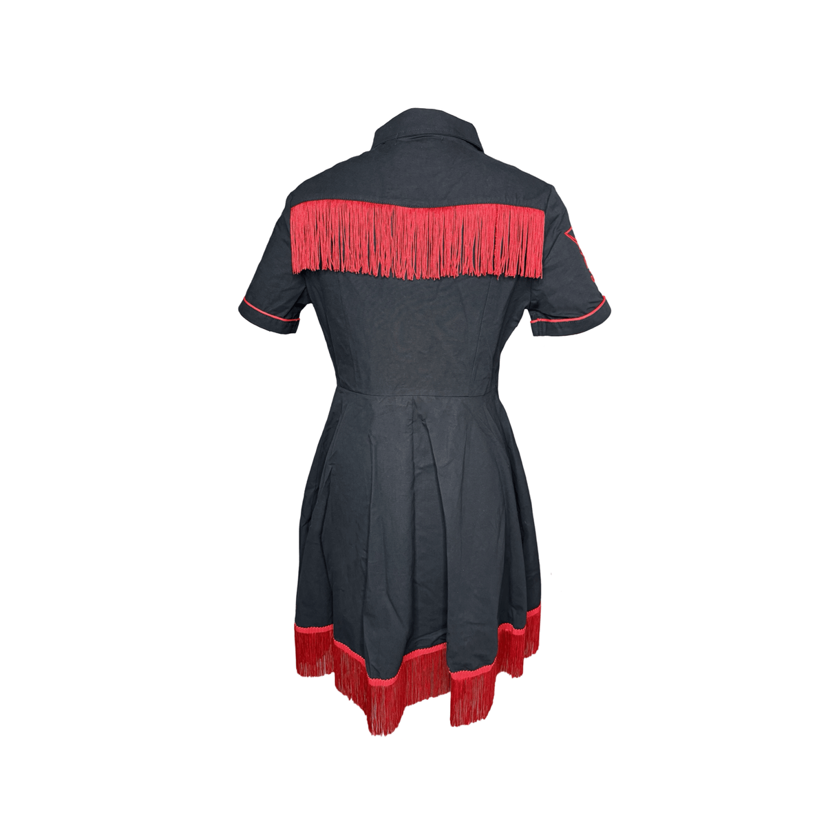 The Y'allternative Collection Baphomet Embroidered Western Tassel Dress - Pre-Order