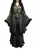 Black Draculina Feathered Robe- Pre-Order