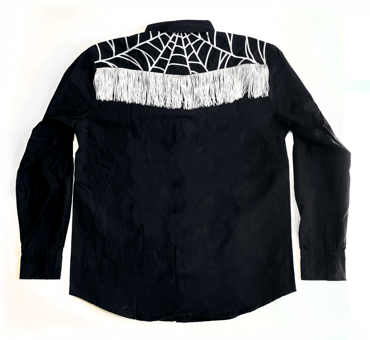 The Y'allternative Collection Spider Web Embroidered Western Tassel Shirt Pre-Order