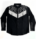 The Y'allternative Collection Spider Web Embroidered Western Tassel Shirt Pre-Order