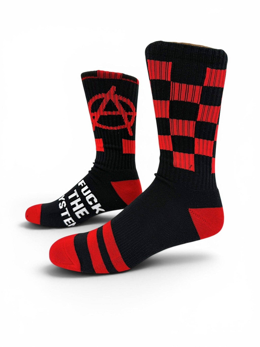 “Fuck The System" Anarchy Crew Socks - Retro Punk Streetwear
