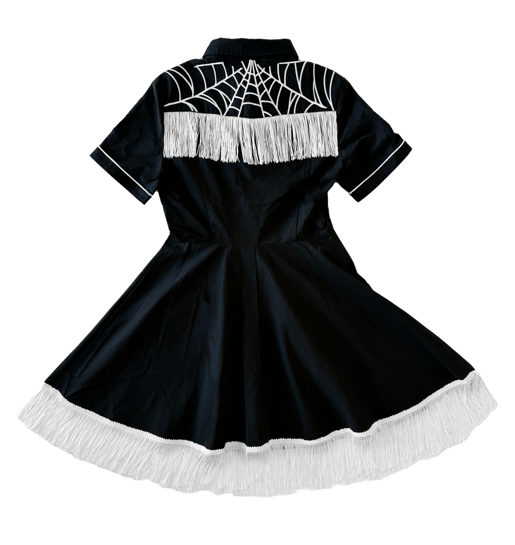 The Y'allternative Spider Web Embroidered Western Tassel Dress Pre-Order